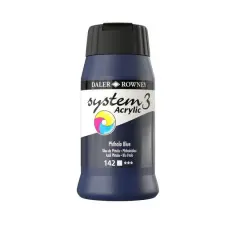 Daler-Rowney&reg; Original System 3 Acrylic, 500mL 142 Pthalo Blue