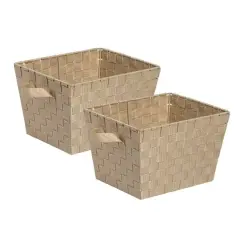 Honey Can Do Woven Bins, 2ct. Creme
