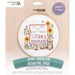 Leisure Arts&reg; 7" Spicy Disaster Cross Stitch Kit