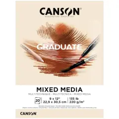 Canson&reg; Graduate Foldover Natural Toned Mixed Media Pad, 9" x 12"
