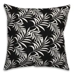 Palms Throw Pillow Black