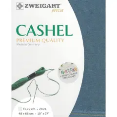 Zweigart&reg; Cashel Precut 28 Count Premium Fabric, 19" x 27" Blue Spruce