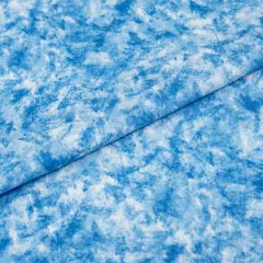 SINGER Christmas Tone-on-Tone Steel Blue Cotton Fabric