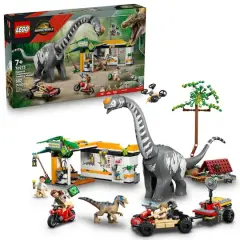 LEGO&reg; Jurassic World Raptor & Titanosaurus Tracking Mission Dinosaur Toy 76973