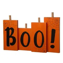 Glitzhome&reg; 20" Halloween Wooden Boo Standing D&eacute;cor