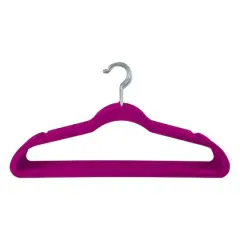 Simplify Super Slim Velvet Huggable Hangers, 10ct. Fuschia