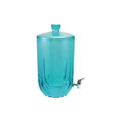 Hello Honey 7-Quart Acrylic Beverage Dispenser with Spout, Aqua Color