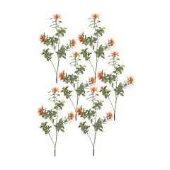34.25" Orange Flocked Protea Sprays, 6ct.