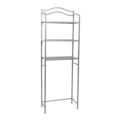 Household Essentials 3-Tier Metal Over the Toilet Shelf Silver