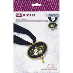 RIOLIS Pendant White Rose Needlework Kit