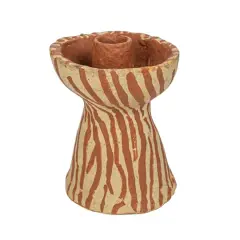 Hello Honey&reg; 5" Round Decorative Hand-Painted Paper Mache Taper Holder