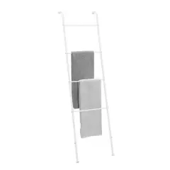 SunnyPoint Free Standing Ladder Towel Rack White