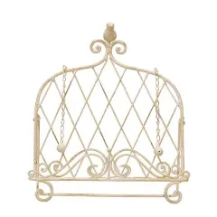 Hello Honey&reg; Cream Finish Metal Cookbook Holder with Bird