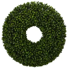 24" Green Boxwood Wreath