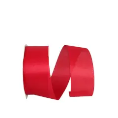 JAM Paper 2.5'' x 50yd. Linen Ribbon Red