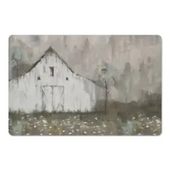 White Distressed Barn 18" x 27" Floor Mat
