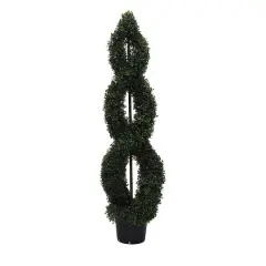 5ft. Green Boxwood Double Spiral Topiary Tree