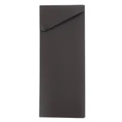 JAM Paper Sliding Pencil Case with Button Snap, 6ct. Black