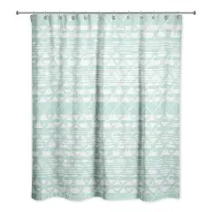 Tribal Woven Geometric Pattern Shower Curtain