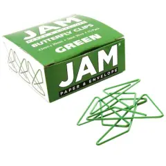 JAM Paper Colorful Butterfly Paper Clips Green