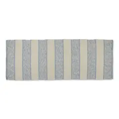 DII&reg; Variegated Stripe Recycled Yarn Floor Runner, 2ft. x 6ft. Stonewash Blue
