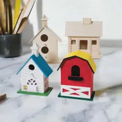 S&S Worldwide&reg; DIY Wooden Birdhouse, 4ct.