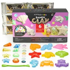 Arteza&reg; Kids Sandy Clay Beach Kit with Shapes ,33 pcs