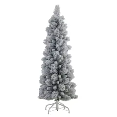 4.5ft. Unlit Flocked Pencil Artificial Christmas Tree