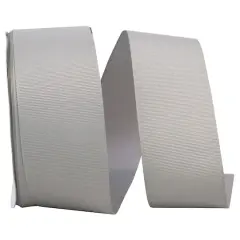 JAM Paper 2.25" Grosgrain Texture Ribbon Pewter
