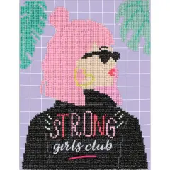 Camelot&reg; Dots Strong Girls Club Diamond Painting Kit