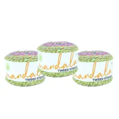 3 Pack Lion Brand&reg; Mandala&reg; Tweed Stripes Yarn White Elephant
