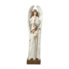 Glitzhome&reg; 30.5" Ivory Nativity Angel Porch D&eacute;cor
