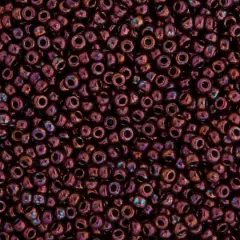 Miyuki&reg; 11/0 Glass Seed Beads, 22g Raspberry Opaque Metallic
