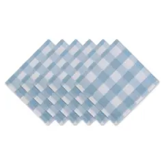 DII&reg; Buffalo Check Oversized Napkin, 6ct. Light Blue/White