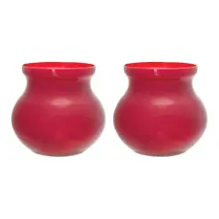 6" Red Glass Vases, 2ct.