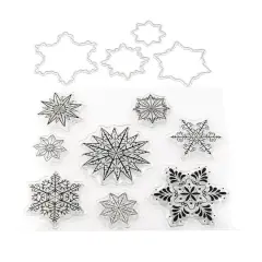 Snowflake Clear Stamp & Die Set by Recollections&trade;