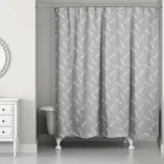 Wheat Pattern Shower Curtain Gray