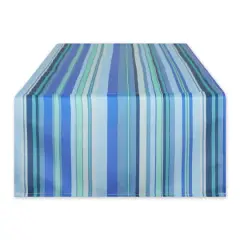 DII&reg; Blue Ocean Stripe Print Outdoor Table Runner, 14x72