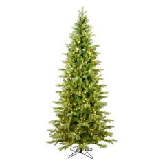 7.5ft. Pre-Lit Slim Balsam Spruce Artificial Christmas Tree, Warm White Low Voltage LED Lights
