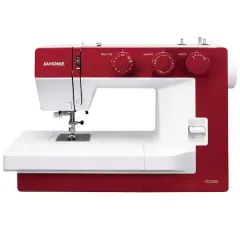 Janome 1522-RD 22-Stitch Mechanical Sewing Machine with Wide Sewing Bed