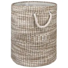 DII&reg; Medium Tweed Round Paper Bin Stone