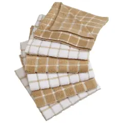 DII&reg; Pebble & White Windowpane Terry Dishcloths, 6ct.