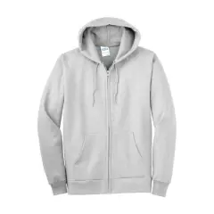 Port & Company&reg; Essential Fleece Full-Zip Hooded Sweatshirt Ash