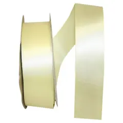 JAM Paper 1.5" x 50yd. Single Face Satin Ribbon Maize