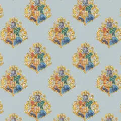 Harry Potter Blue Watercolor Crest Precut Cotton Fabric