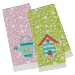 DII&reg; Watering Can Embellished Dishtowels, 2ct.