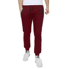 Galaxy by Harvic Men&rsquo;s Slim Fit Fleece Jogger Sweatpants Burgundy