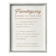 Friendsgiving Definition 18" x 24" White Framed Print