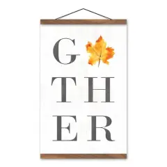 Gather Teak Hanging Canvas
