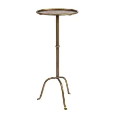 Hello Honey&reg; 28" Metal Martini Cocktail Table Antique Brass